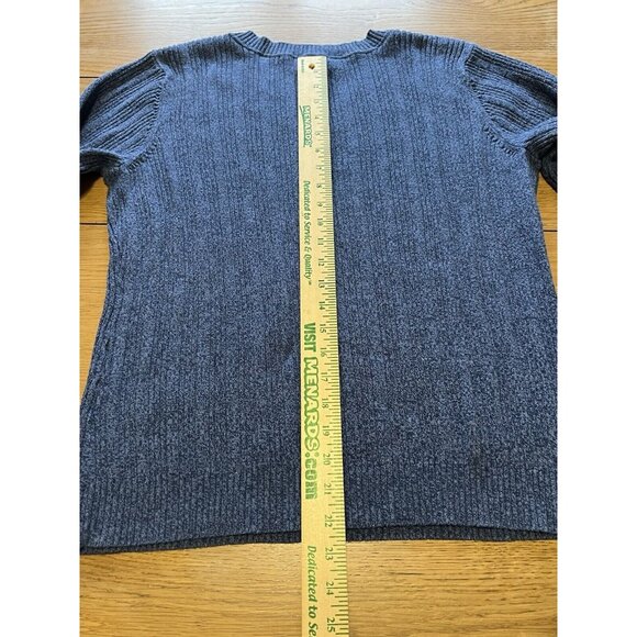 IZOD Women's Long Sleeve Blue V Neck Sweater Size XL Preppy Designer Classic - Picture 7 of 11